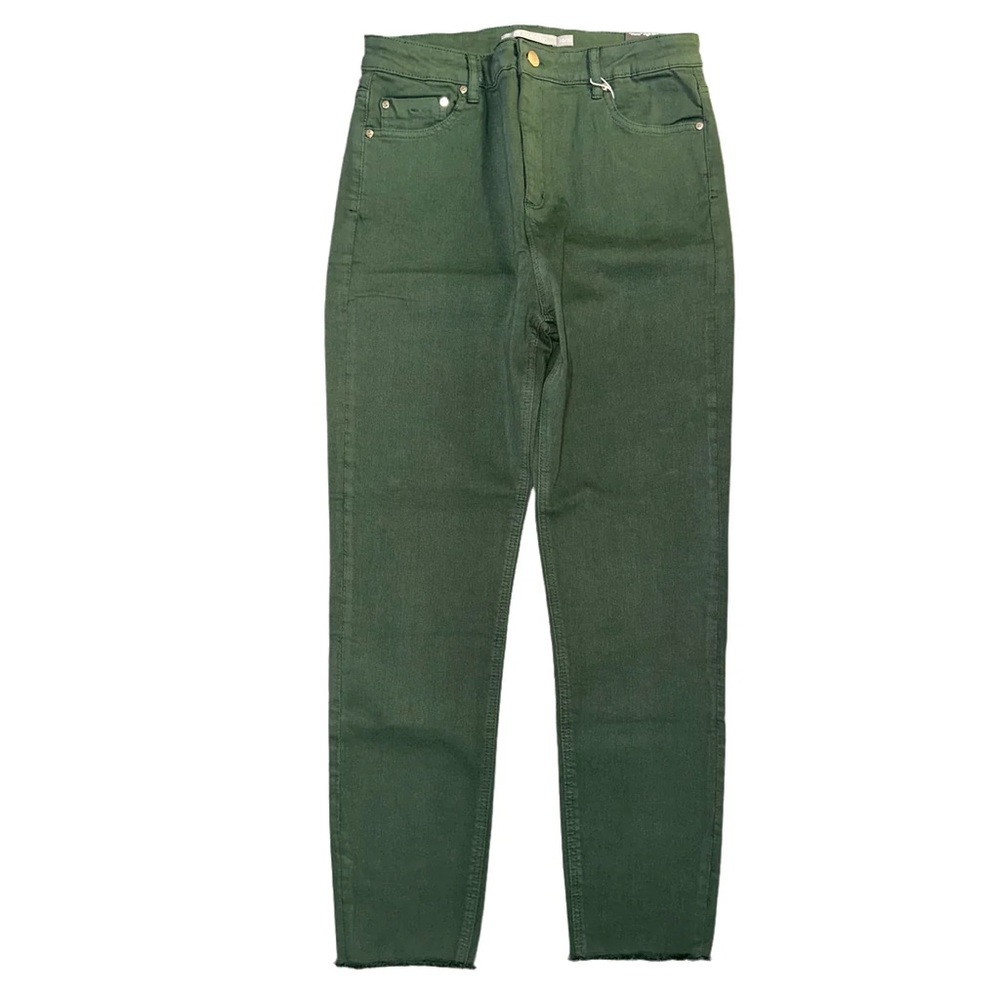 NWT SIZE 10/30 Tractr Green Cropped Ankle Pants High-Rise